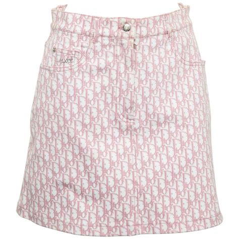 dior pink skirt|dior denim skirt.